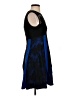Nanette Lepore 100% Polyester Graphic Floral Damask Blue Cocktail Dress Size 4 - photo 4