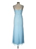 Azazie 100% Polyester Solid Blue Cocktail Dress Size L - photo 2