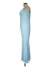 Azazie 100% Polyester Solid Blue Cocktail Dress Size L - photo 5