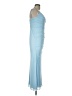 Azazie 100% Polyester Solid Blue Cocktail Dress Size L - photo 4