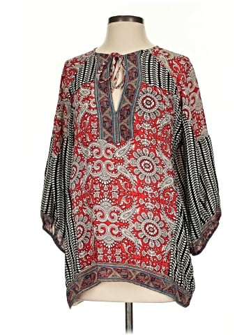 Tolani Long Sleeve Silk Top (view 1)