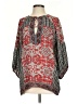 Tolani 100% Silk Paisley Red Long Sleeve Silk Top Size S - photo 1