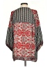 Tolani 100% Silk Paisley Red Long Sleeve Silk Top Size S - photo 2