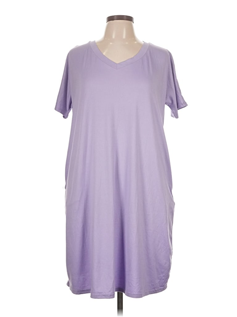 Pre-owned Ekouaer Casual Dress In Purple
