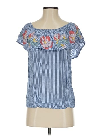 Blue Rain Short Sleeve Blouse (view 1)