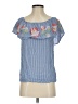 Blue Rain 100% Rayon Blue Short Sleeve Blouse Size S - photo 1