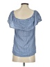 Blue Rain 100% Rayon Blue Short Sleeve Blouse Size S - photo 2