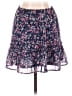 Aqua 100% Polyester Floral Blue Purple Casual Skirt Size M - photo 1