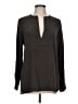 Vince. 100% Silk Black Long Sleeve Silk Top Size 10 - photo 1