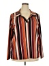 Lularoe Stripes Brown Long Sleeve Blouse Size 3X - photo 1