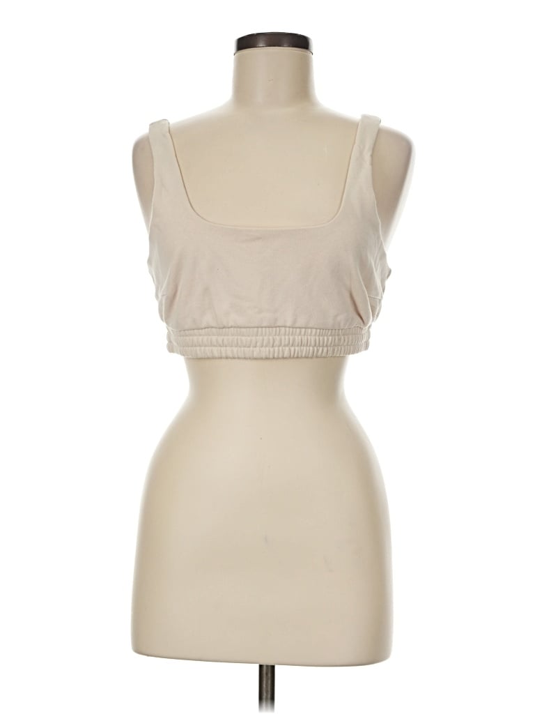 525 America Sleeveless Top Tan Sweetheart Neckline Tops In Neutral
