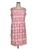 Perceptions Graphic Pink Casual Dress Size XL - photo 1