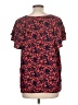 Lands' End 100% Cotton Red Short Sleeve Blouse Size L - photo 2