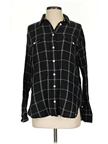 Madewell Lightspun Flap-Pocket Oversized Ex-Boyfriend Shirt in Windowpane (view 1)