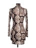 PrettyLittleThing Animal Print Tan Cocktail Dress Size 6 - photo 2