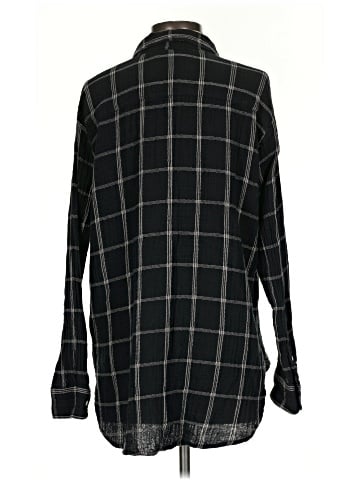 Madewell Lightspun Flap-Pocket Oversized Ex-Boyfriend Shirt in Windowpane (view 2)