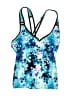 ZeroXposur Print Blue Swimsuit Top Size L - photo 1