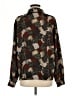 Ebony Spiegel Print Brown Long Sleeve Blouse Size M (estimated) - photo 2