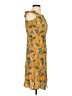 Everly 100% Rayon Yellow Casual Dress Size S - photo 4