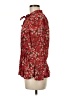 Zara Floral Red 3/4 Sleeve Blouse Size M - photo 5