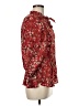 Zara Floral Red 3/4 Sleeve Blouse Size M - photo 4