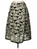 Who What Wear Graphic Silver Formal Skirt Size 10 - photo 2
