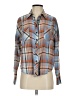 We the Free Plaid Blue Long Sleeve Button-Down Shirt Size XS - photo 1