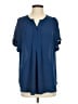 Max Studio 100% Polyester Blue 3/4 Sleeve T-Shirt Size S - photo 1