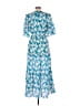 Borgo De Nor 100% Polyester Blue Casual Dress Size 10 - photo 2