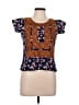 Assorted Brands Brown Short Sleeve Blouse Size M - photo 1