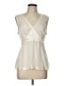 Context 100% Silk Ivory Sleeveless Silk Top Size 12 - photo 1
