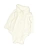 Old Navy 100% Cotton Solid Ivory Long Sleeve Onesie Size 0-3 mo - photo 1