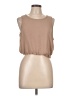 Grecerelle 100% Polyester Tan Sleeveless Blouse Size L - photo 1