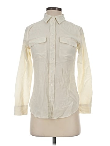 Equipment Long Sleeve Silk Top (view 1)