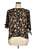 CeCe 100% Polyester Floral Black 3/4 Sleeve Blouse Size XL - photo 1