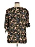 CeCe 100% Polyester Floral Black 3/4 Sleeve Blouse Size XL - photo 2
