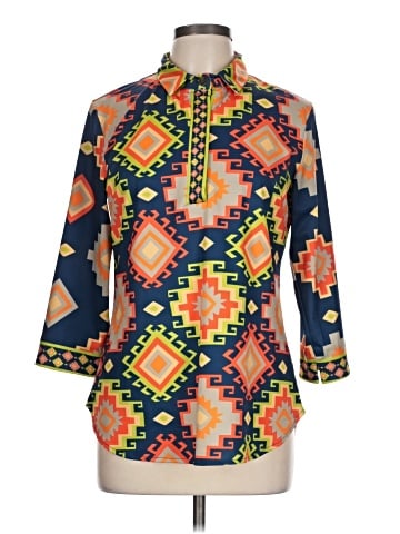Gretchen Scott Designs 3/4 Sleeve Blouse (view 1)