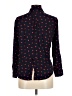 Per Se 100% Rayon Polka Dots Black Long Sleeve Button-Down Shirt Size M - photo 2
