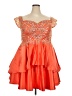 JJ's House 100% Polyester Orange Cocktail Dress Size XL - photo 1