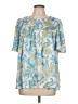 Unbranded Blue Short Sleeve Blouse Size L - photo 1