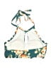 Unbranded Floral Teal Swimsuit Top Size M - photo 2