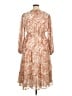 Aqua Print Tan Casual Dress Size XL - photo 2