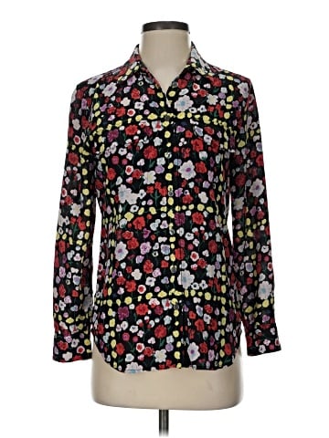 Equipment Long Sleeve Silk Top (view 1)