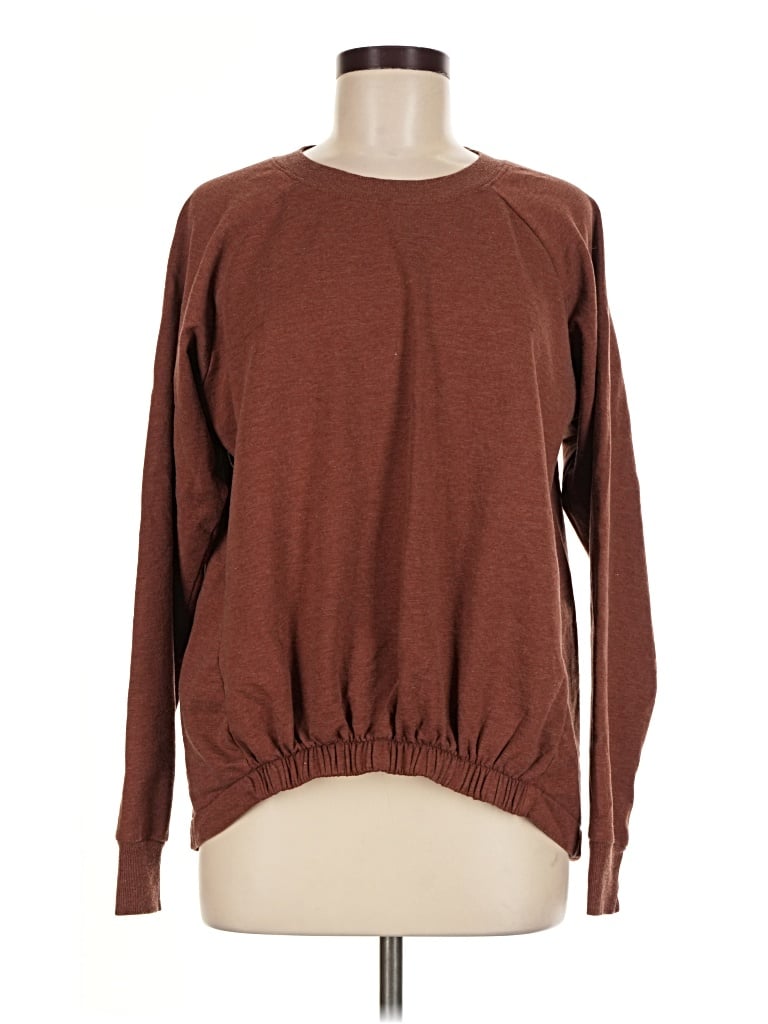 Pre-owned Z By Zella Pullover Sweater In Brown