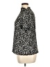 1.State 100% Polyester Animal Print Black Short Sleeve Blouse Size XL - photo 5