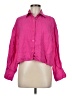 Zara Pink 3/4 Sleeve Button-Down Shirt Size M - photo 1