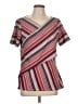 St. John Red Short Sleeve Blouse Size L - photo 1