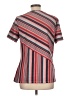 St. John Red Short Sleeve Blouse Size L - photo 2