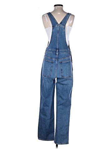 Madewell The '90s Straight Overalls in Fawnbrook Wash (view 2)