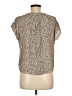 Mi ami 100% Viscose Tan Short Sleeve Blouse Size M - photo 2